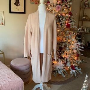 Halogen brushed knit duster cardigan
